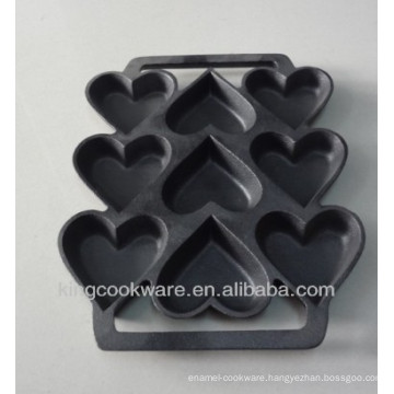 cast iron preseasoned shaped cake mold